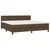 vidaXL Box spring postelja z vzmetnico LED temno rjava 200x200cm blago