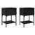 Noćni ormarić s ladicama 2 pcs Crni hrast 40 x 29 x 60 cm