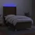 Vidaxl Box spring postelja z vzmetnico LED temno rjava 100x200cm blago