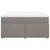 Vidaxl Box spring postelja z vzmetnico taupe 140x190 cm blago