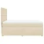 vidaXL Box spring postelja z vzmetnico krem 160x200 cm blago