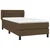 Vidaxl Box spring postelja z vzmetnico temno rjav 90x190 cm blago