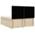 Vidaxl Box spring postelja z vzmetnico krem 200x200 cm blago