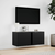 Zidni TV ormarić s LED svjetlima crni 80x31x35 cm