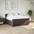 Vidaxl Box spring postelja z vzmetnico temno rjav 200x200 cm blago