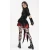 Žensko krilo DEVIL FASHION - Black and Red Gothic Punk - SKT210