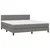 Vidaxl Box spring postelja z vzmetnico LED temno siva 180x200 cm blago