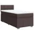 Vidaxl Box spring postelja z vzmetnico temno rjava 100x200 cm blago