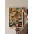 WallXpert uramljena slika 115253, leopard u orijentalnom stilu među šarenim oblacima, 50 x 70 cm, beli ram