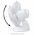 Clatronic VL 3601 WH namizni ventilator 23cm bele barve