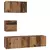 Set TV komoda Zidne 4 pcs Staro drvo Konstruirano drvo
