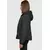 Womens Oversized Diamond Quilted Hooded Jacket Black