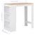Den Barska miza s polico 110x50x103 cm bela