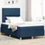 Vidaxl LED Box Spring Postelja z vzglavjem Modra 120 x 190 cm blago