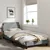 Vidaxl Posteljni okvir Dover svetlo siv 90x190 cm blago