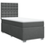 VIDAXL Box spring postelja z vzmetnico temno siva 90x190 cm blago