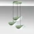 Opviq Luster Vatoz-Nus-6141, 75-112cm, O50 cm, 3xE27, Zeleni