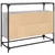 Komoda sa staklenom površinom boja hrasta 98x35x81 cm drvena