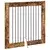 Vrata za pse s postoljem 2 pcs Dimljeni hrast 100 x 100 cm
