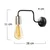 Opviq Denge 3432 Zidna lampa, Crno-Srebrna