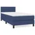 Vidaxl Box spring postelja z vzmetnico moder 90x200 cm blago