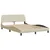 Krevet s madracem Dover krem 120 x 200 cm od tkanine