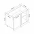 Hanah Home kuhinjski element Minar 4134, 105 cm, beli / antracit
