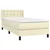 Vidaxl Box spring postelja z vzmetnico krem 90x190 cm umetno usnje