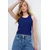 Trend Alacati Stili Ženska bluza bez rukava Alc-X13915, Okrugli izrez, Tamnoplava