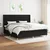 Vidaxl Box spring postelja z vzmetnico črn 200x200 cm blago