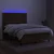 Vidaxl Box spring postelja z vzmetnico LED temno rjava 140x190cm blago