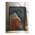WallXpert uramljena slika 115196, tri konja, crni, beli i riđi, na tamnoplavoj pozadini sa lišćem, 50 x 70 cm, crni ram