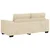 vidaXL Dvosed kremne barve 180x77x82 cm blago