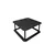 Hanah Home Klub sto Hole Square, 70x38x70 cm, Crni