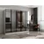 Hanah Home ormar sa reflektujućim staklom Nisa 20659, 225 cm, peščar