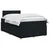 vidaXL Postelja boxspring z vzmetnico Črna 120 x 190 cm Blago