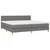 Vidaxl Box spring postelja z vzmetnico temno siva 200x200 cm blago