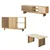 Hanah Home set nameštaja za dnevnu sobu Ravello, topli hrast / hrast Sapphire