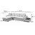 Atelier del Sofa Ugaona garnitura Loop 18 89x29x40cm Bela