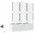 Vrtna saksija 3 pcs Bijeli 120 x 40 x 142 cm Plastika