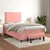 Vidaxl Box spring postelja z vzmetnico roza 120x190 cm žamet
