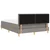 vidaXL LED Box Spring Postelja z vzglavjem Taupe 140 x 200 cm blago