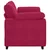 Vidaxl Dvosed vinsko rdeč 160x77x82 cm žamet