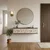 Hanah Home komoda Moka 120, 120 cm, antracit / travertin / zlatna