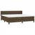 Vidaxl Box spring postelja z vzmetnico temno rjav 200x200 cm blago