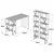 Hanah home Polica 120x78,8x60?cm Krem-Crna