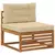 Set vanjskih sofa s jastukom 7 pcs Prirodna i bež