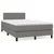 Vidaxl Box spring postelja z vzmetnico temno siva 120x190 cm blago