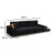 Atelier Del Sofa Cetvorosed sa bočnim stolicem - crna