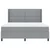 Vidaxl LED Box Spring Postelja Svetlo siva 180 x 200 cm blago